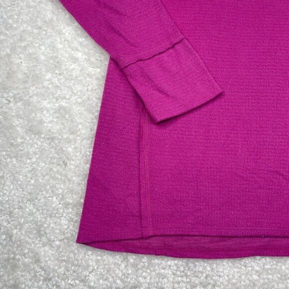 Wildfox Haley v-neck Long Sleeve Brushed Sweater Raspberry Pink - Picture 7 of 9